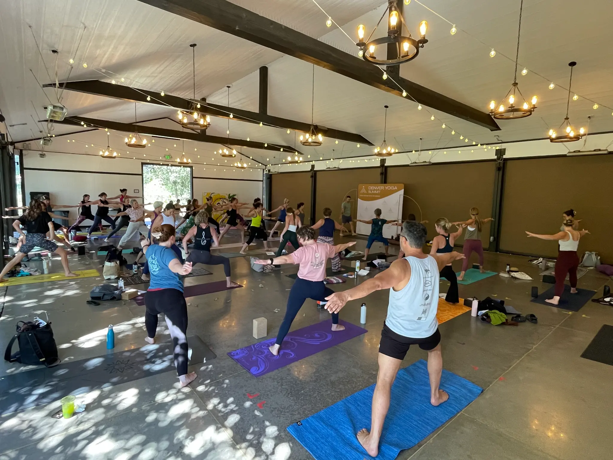 Nick leading a movement class at Denver Yoga Summit